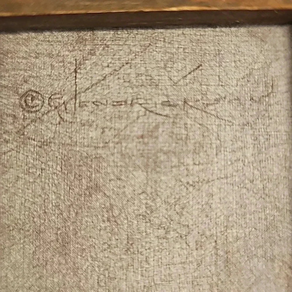 R. Hendrickson Framed Vintage Sepia Print  approximate 4.4"x6.5" - Picture 2 of 4